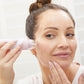 1005-CBPink?Personal Microderm Elite in Cherry Blossom being used by woman